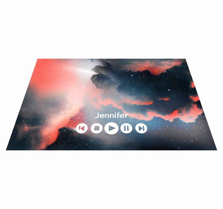 Tapete vinílico juvenil música personalizada do espaço - TenStickers