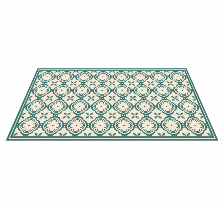 Tapete de vinil mármore elemento floral elegante - TenStickers