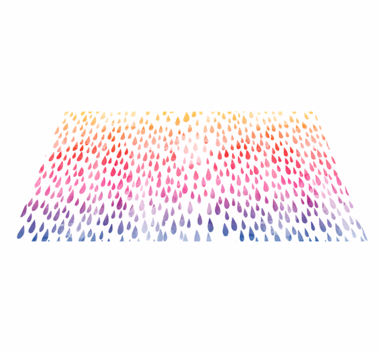 Tapete de vinil mosaico com gotas coloridas - TenStickers
