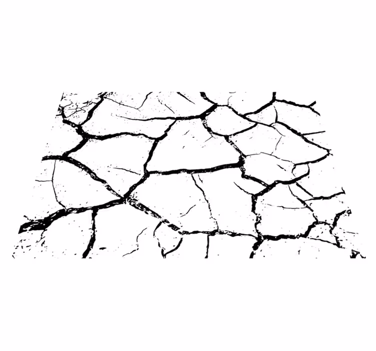 Tapete vinílico de pedras terra rachada - TenStickers