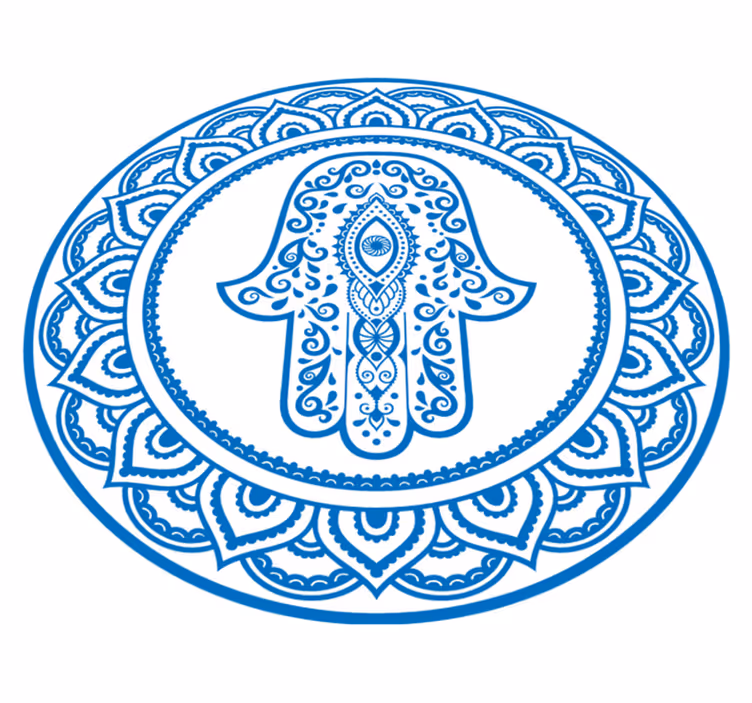Tapete vinílico de mandala mão redonda de fátima - TenStickers