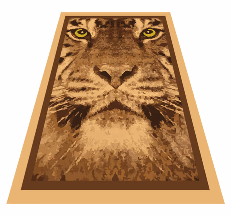 Tapete vinílico de animais rosto de tigre majestoso - TenStickers