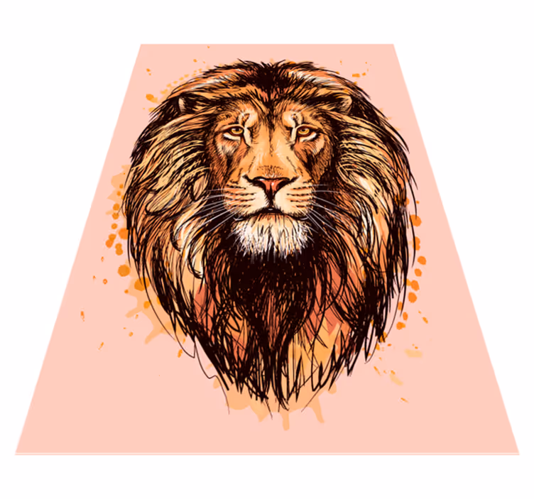 Tapete vinílico de animais rosto de leão majestoso - TenStickers