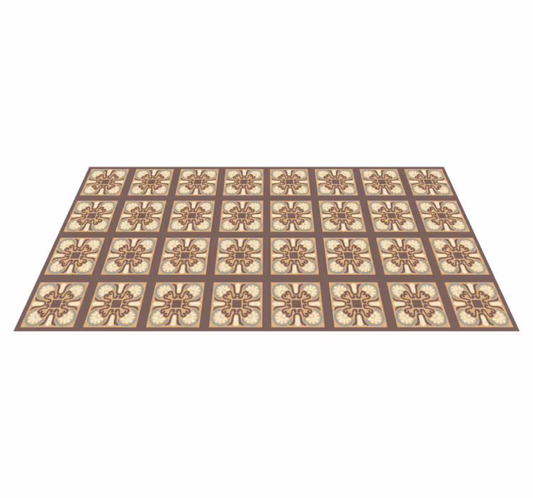 Azulejos castanhos portugueses carpete - TenStickers