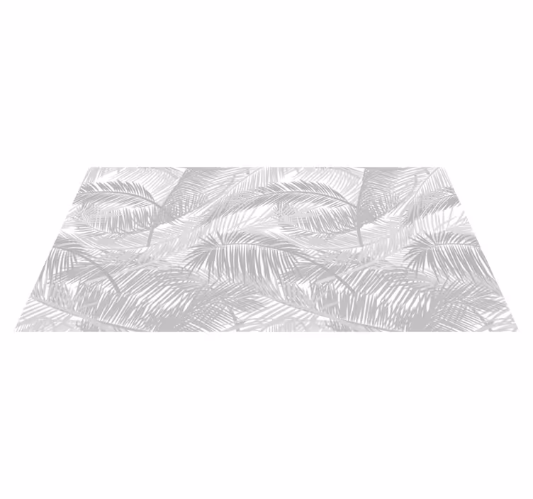 Tapete de vinil tropical cinza com folhas naturais - TenStickers
