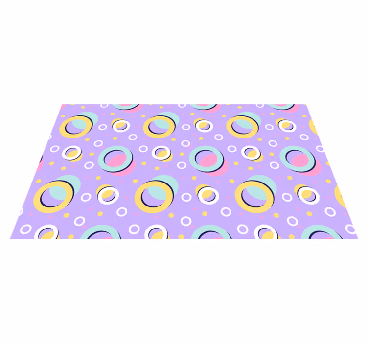 Tapete em vinil infantil elementos circulares animados - TenStickers
