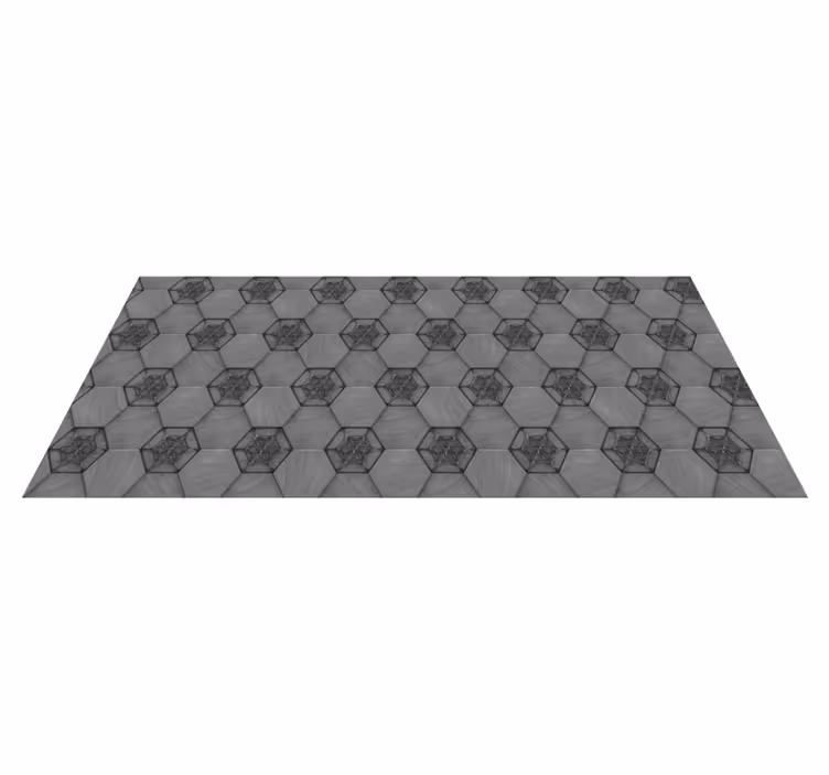 Tapete de vinil mármore padrão cinza hexagonal - TenStickers