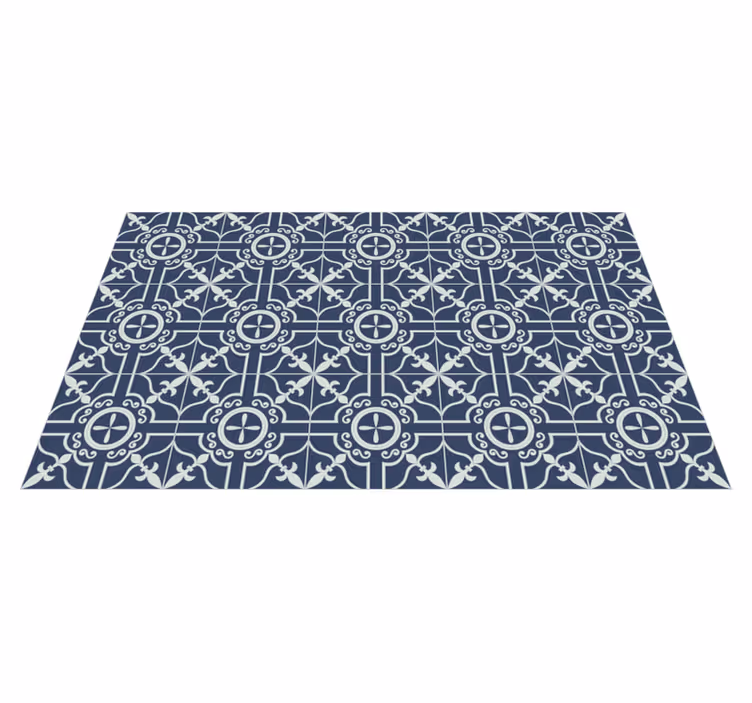 Carpete de ladrilho de vinil de folha azul ruskin - TenStickers