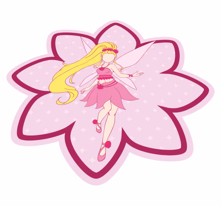 Tapete vinílico infantis estampa de flor de fada - TenStickers