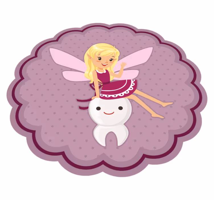 Tapete vinílico infantis fada e dente - TenStickers