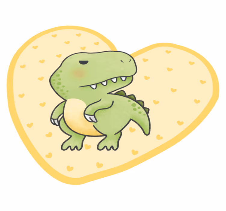 tapete de vinil infantil t-rex fofo - TenStickers