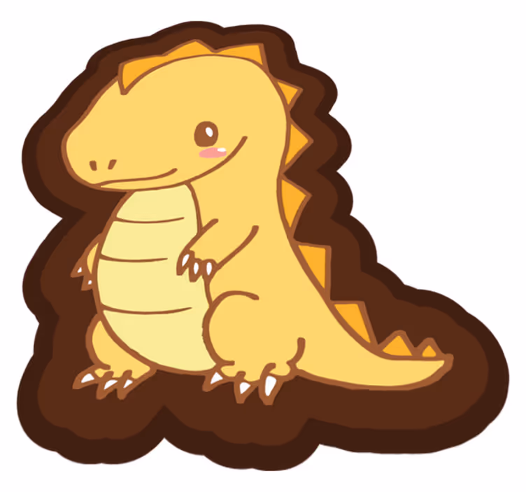 Tapete vinílico infantis dinossauro fofo dinossauro - TenStickers