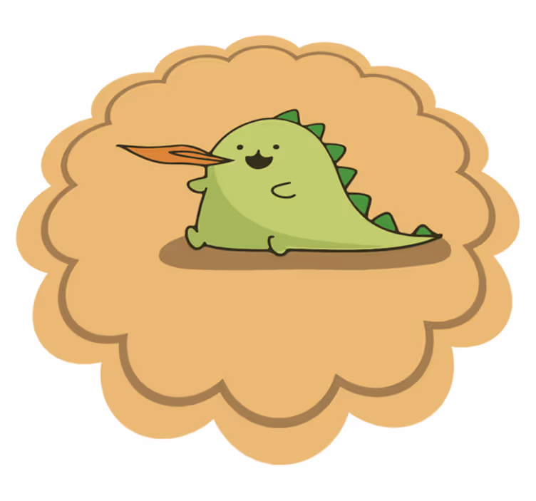 Tapete vinílico infantis personagem de desenho animado verde - TenStickers