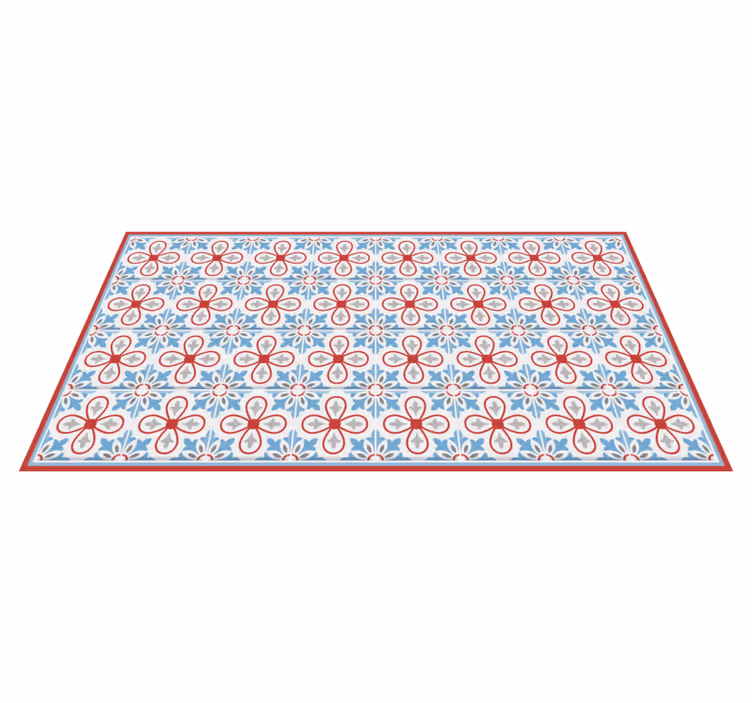 Azulejos marrocos, azul e vermelho, azulejos de cozinha - TenStickers