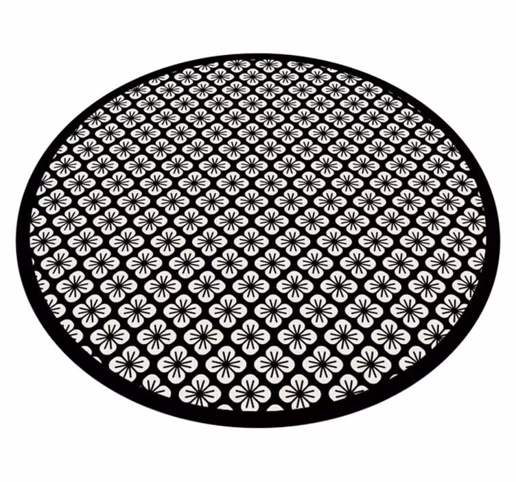 Piso de cerâmica preto e branco minimalista para cozinha - TenStickers