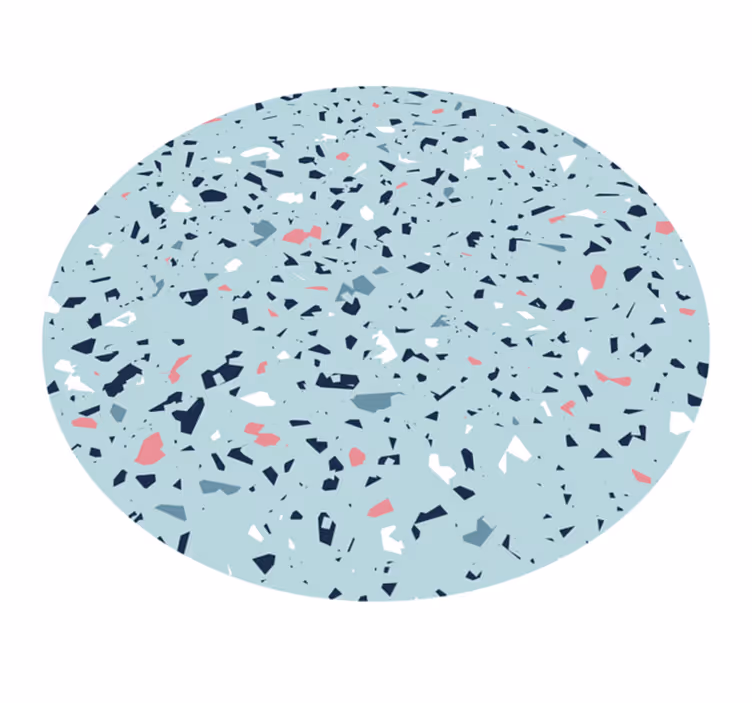 Tapete vinílico cozinha estilo terrazzo azul - TenStickers
