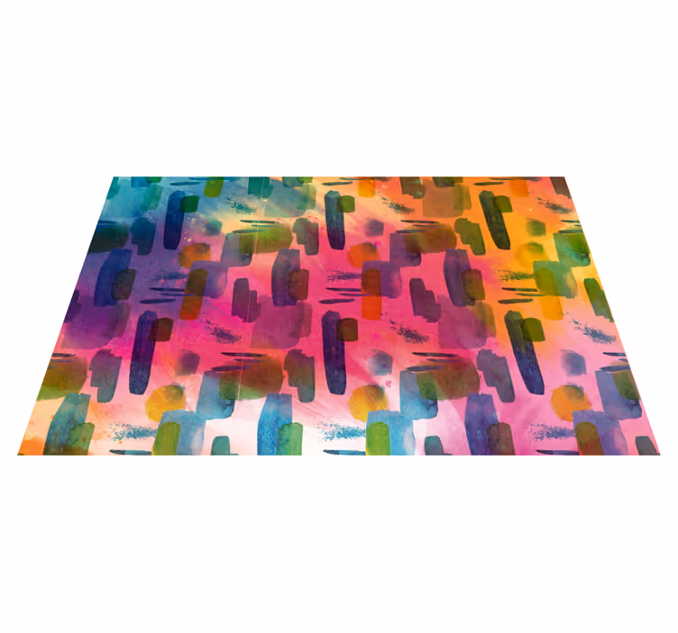 Tapete vinílico sala de estar segmentos de cores artísticas - TenStickers