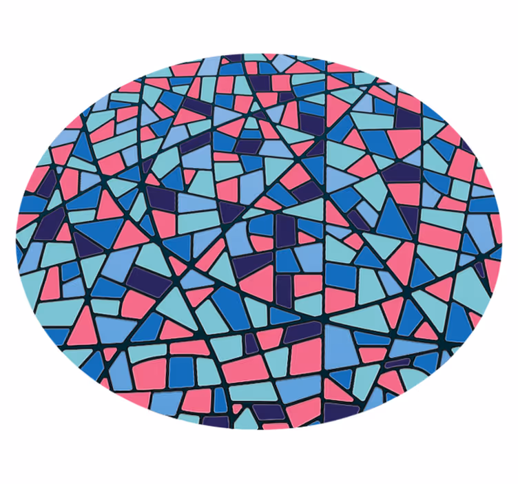 Tapete vinílico mosaico arranjo geométrico colorido - TenStickers