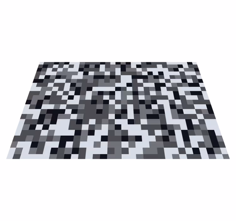 Tapete vinílico geométricas padrão cinza pixelado - TenStickers