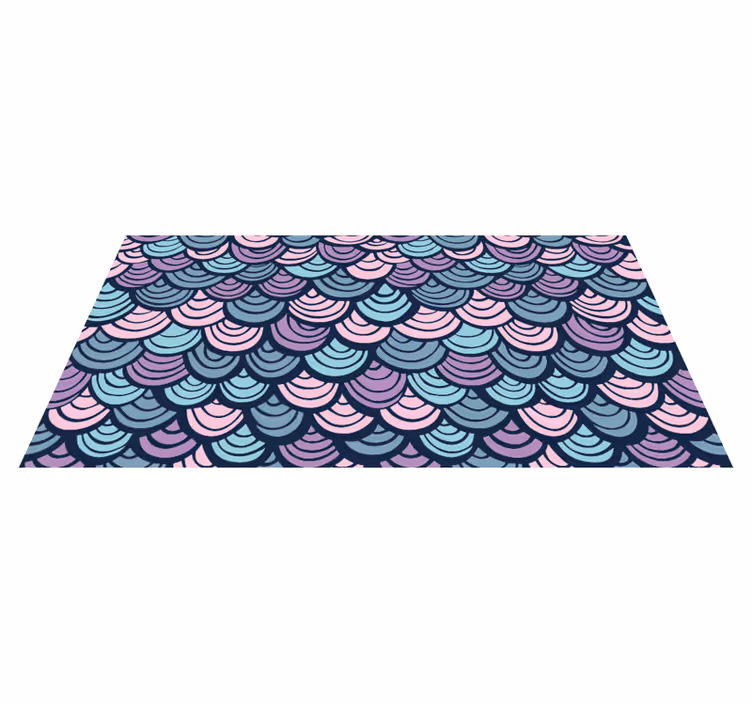 Tapete vinílico geométricas motivo de onda roxo e azul - TenStickers