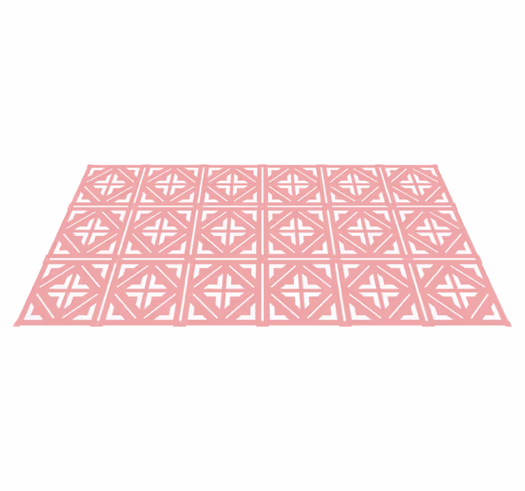 Tapete de azulejos rosa padrão - TenStickers
