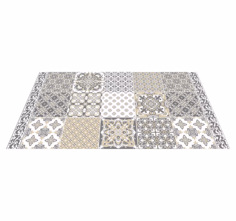 Tapete de azulejos vintage padrão - TenStickers