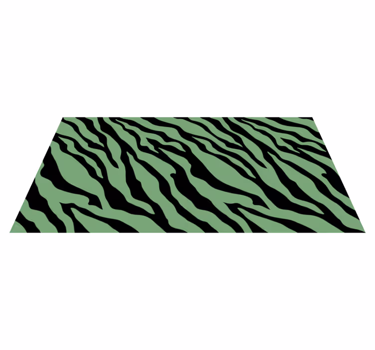 Tapete vinílico estampa de animal listras verdes zebra - TenStickers