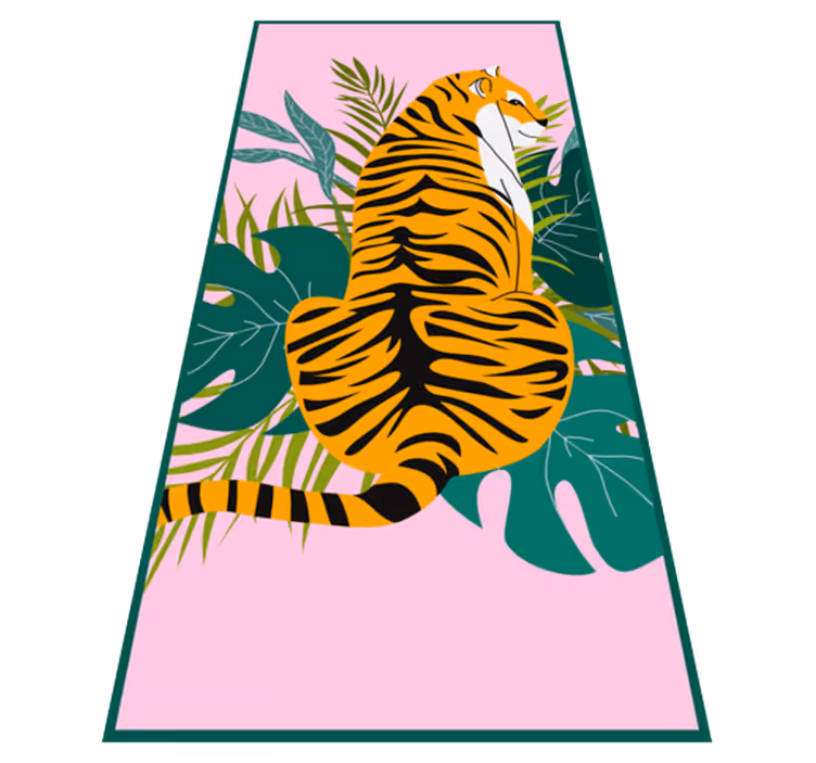 Tapete vinílico de animais cena de tigre tropical - TenStickers