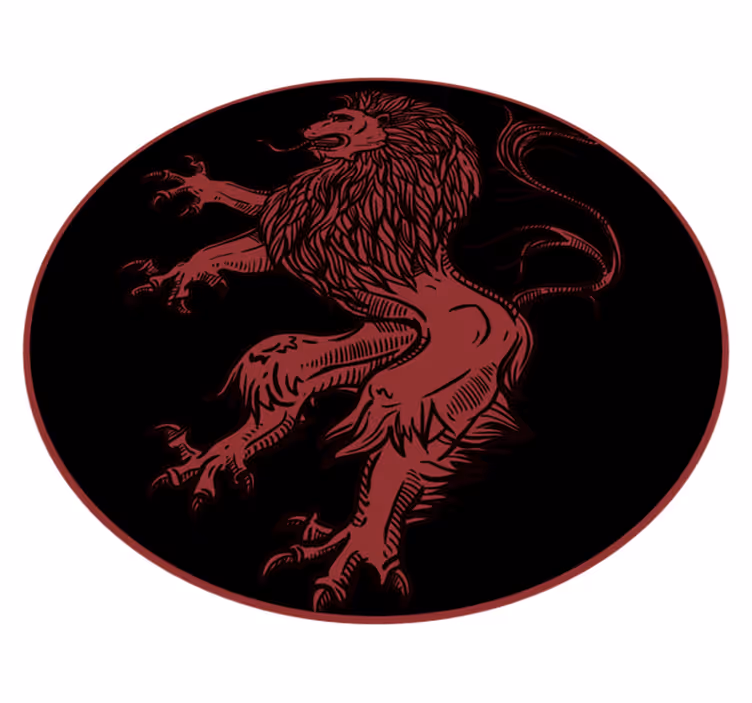 Tapete de vinil com estampa animal com desenho de leão antigo - TenStickers