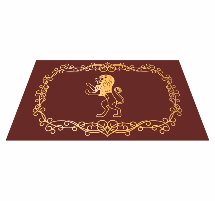 Tapete vinílico de animais design do emblema do leão - TenStickers