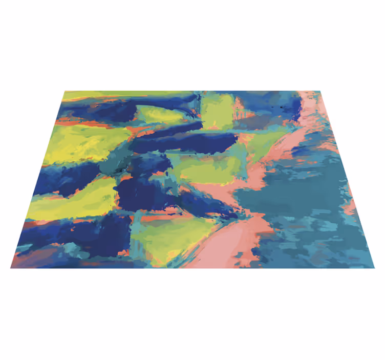 Tapete vinílico moderno seções de cores abstratas - TenStickers