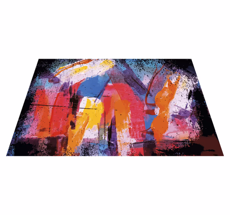 Tapete vinílico moderno respingos abstratos vibrantes - TenStickers