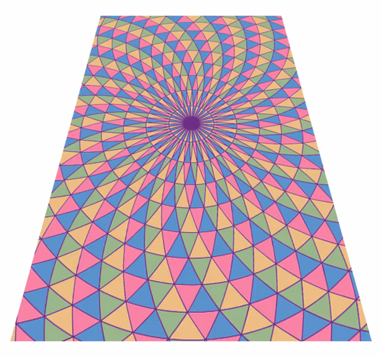 Tapete vinílico geométricas redemoinhos coloridos - TenStickers