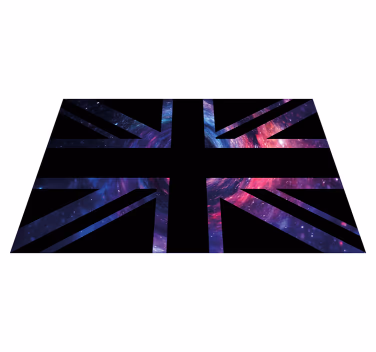 tapete de vinil juvenil com bandeira do reino unido da galáxia - TenStickers