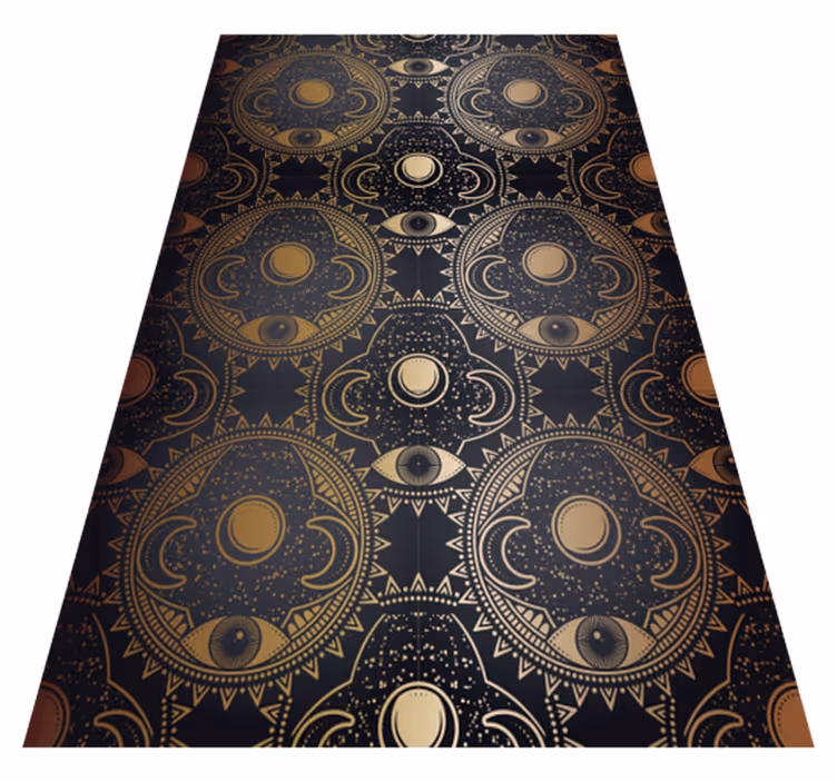 Tapete vinílico de mandala motivo negro celestial - TenStickers