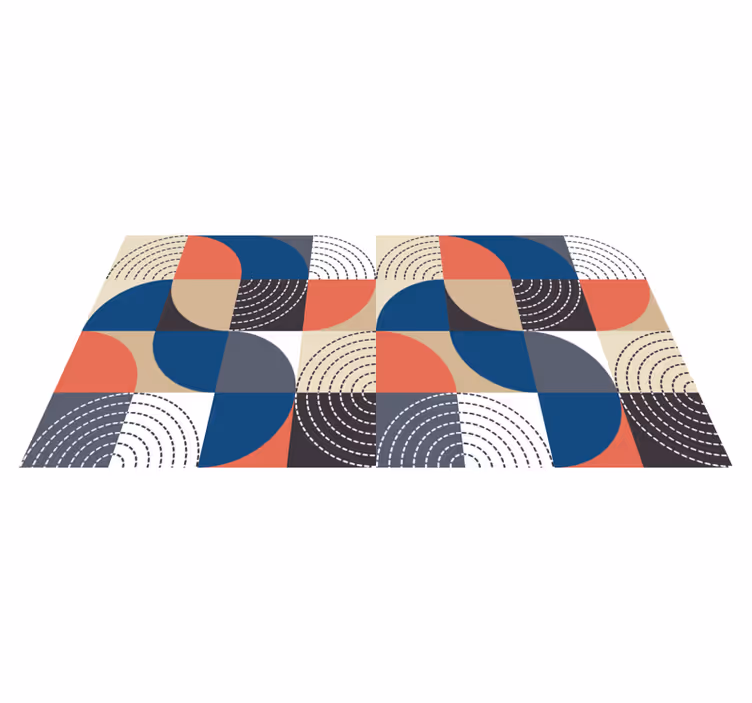 Tapete vinílico geométricas design moderno abstrato - TenStickers