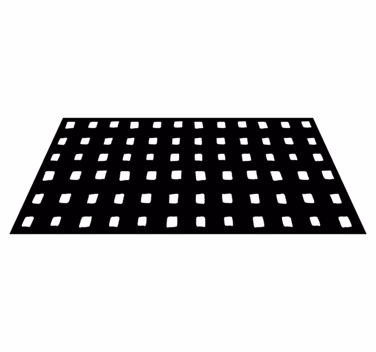Tapetes geométricos de quadrados pretos e brancos - TenStickers