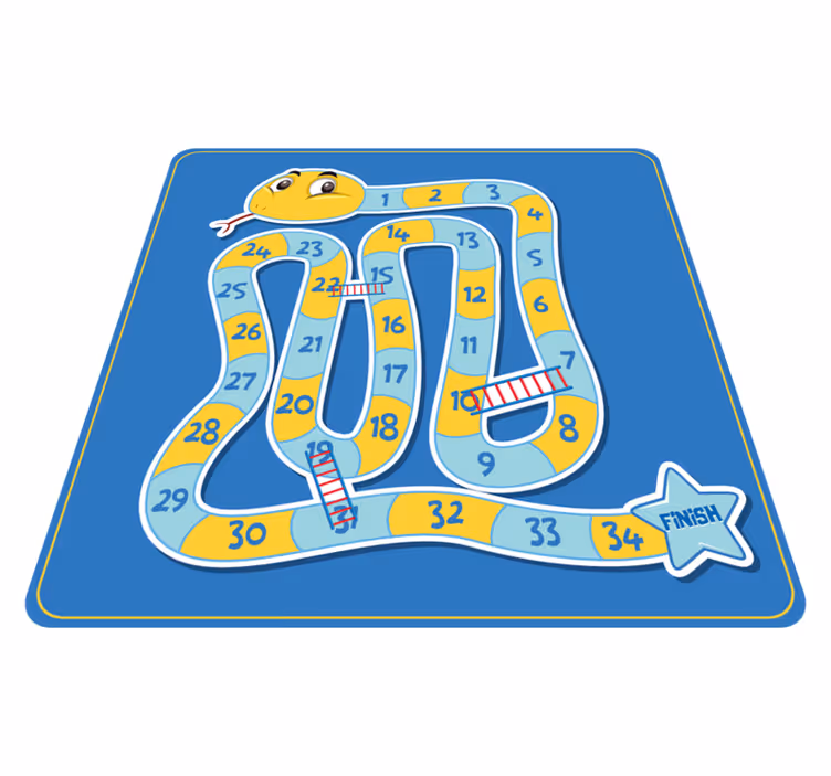 Tapete de jogo de tabuleiro de jogo de cobra - TenStickers