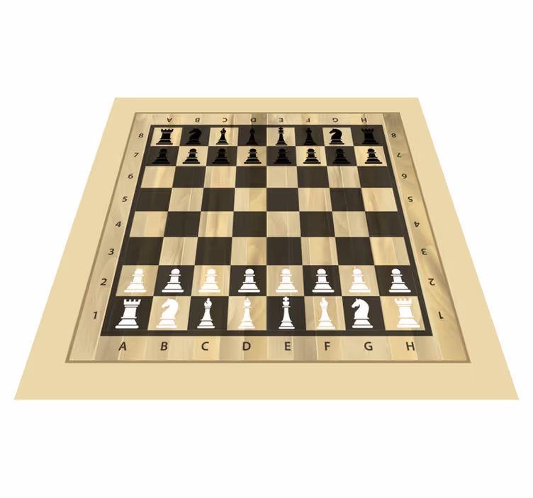 Tabuleiro de xadrez e tapete de jogo de peças - TenStickers
