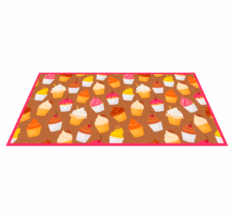 Tapete vinílico cozinha delícia de cupcake - TenStickers