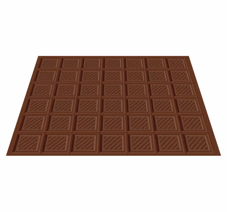 Tapete vinílico cozinha motivo quadrado de chocolate - TenStickers