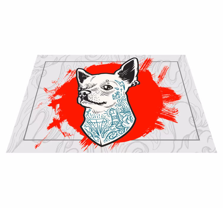 Tapete vinílico de animais retrato de cachorro chihuahua - TenStickers