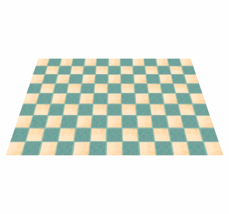 Piso de mosaico com tapete quadriculado - TenStickers