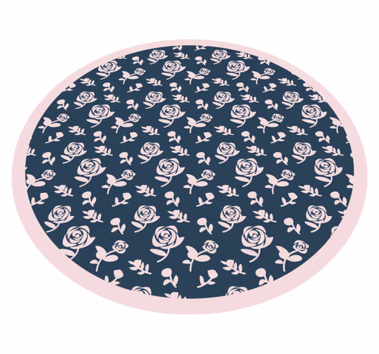Tapete vinílico flores e plantas padrão floral rosado - TenStickers