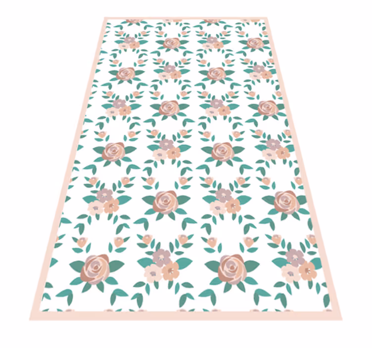 Tapete vinílico flores e plantas design de rosas simples - TenStickers