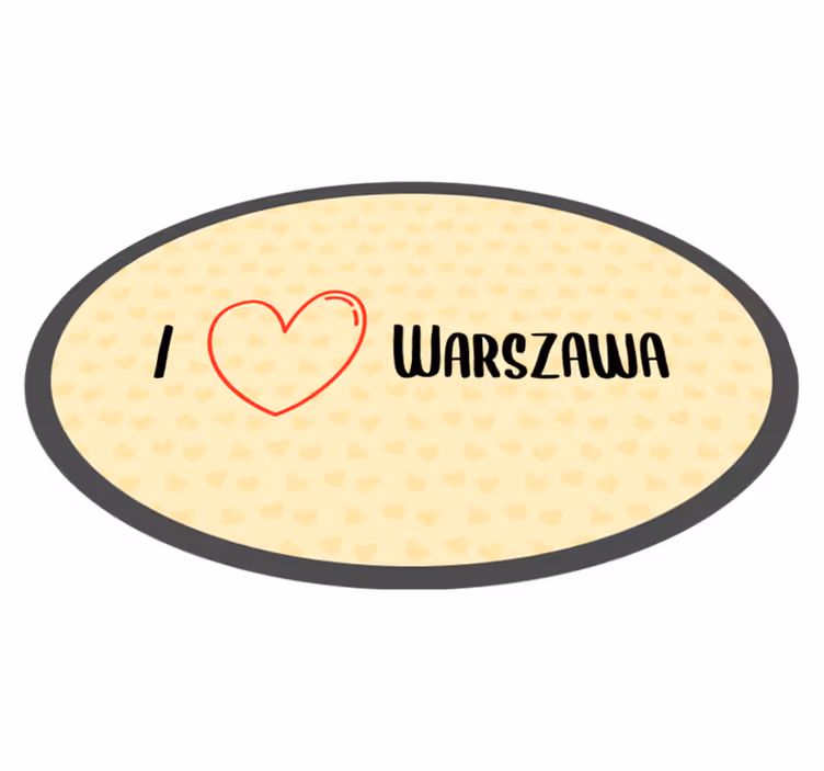 Eu amo meu tapete personalizado da cidade - TenStickers