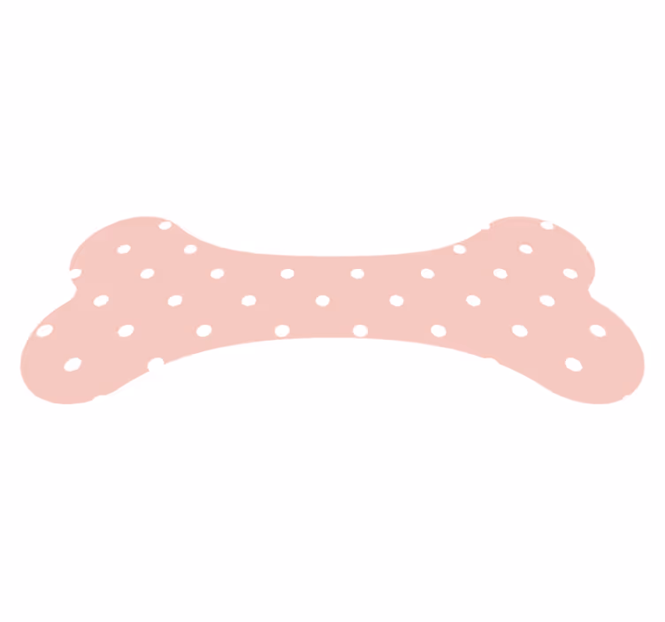 Tapete vinílico moderno osso de bolinhas rosa - TenStickers