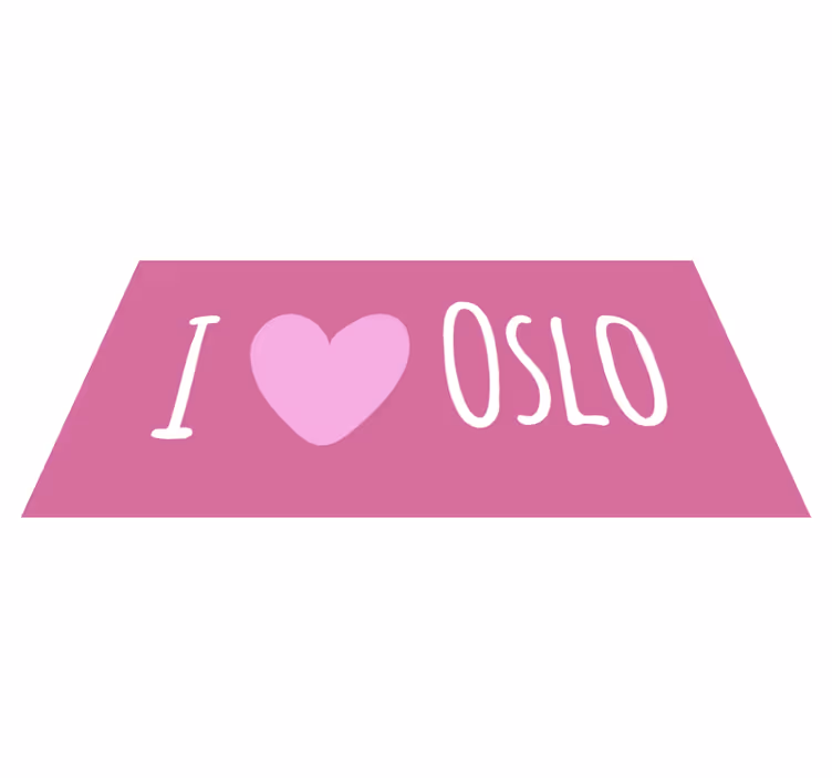 Tapete vinílico frases e textos eu amo o design rosa de oslo - TenStickers