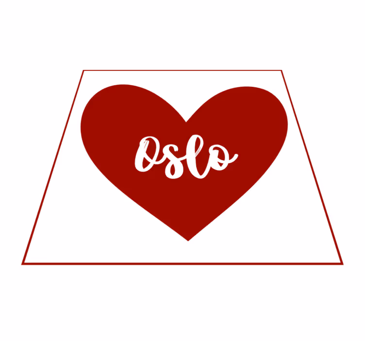 Tapete vinílico frases e textos coração de oslo - TenStickers