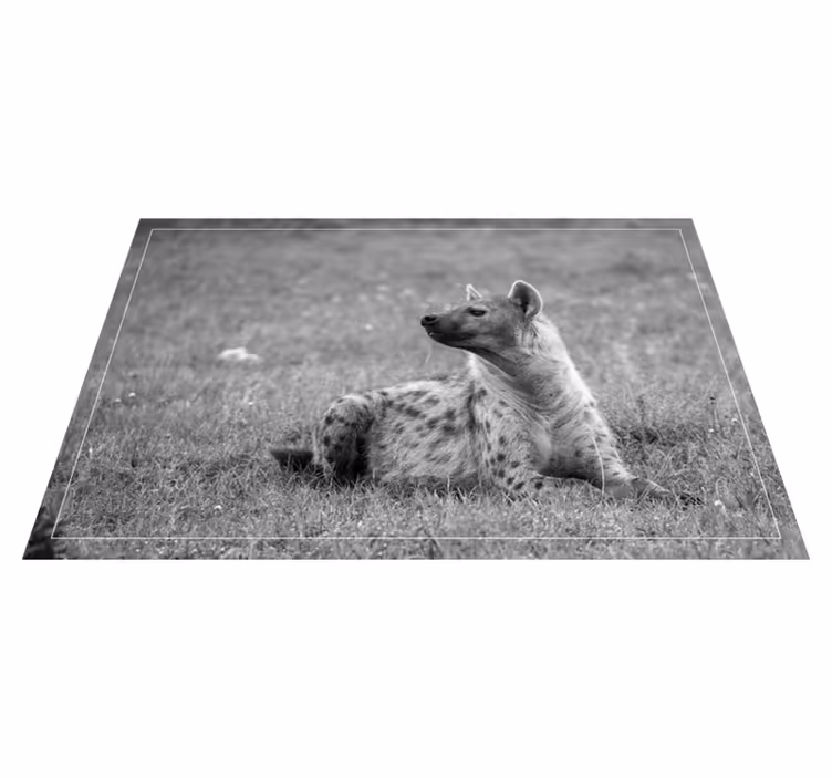 Tapete vinílico de animais retrato estiloso de hiena - TenStickers